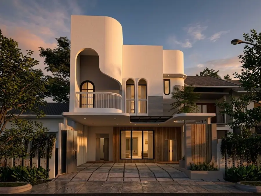 Render eksterior proyek Mr Hf oleh RHI Architect